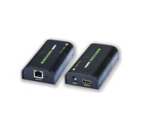 Techly IDATA EXTIP-373 Extendeur Audio/Vidéo 1920x1200 sur Cat5e/Cat6, 1 HDMI In/Out, portée 120m, HDCP, Noir, Alimentation 5V