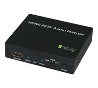 Techly IDATA HDMI-AI4K Inséreur audio SPDIF 5.1CH, analogique 3.5mm 2CH vers HDMI 4K30Hz