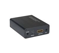 Techly IDATA-HDMI-EA4K Convertisseur Audio HDMI 2.0, Extraction Audio Optique/RCA, HDCP 1.2, 1 Entrée/1 Sortie HDMI, Noir, 64x77x23mm