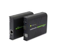 Techly IDATA-HDMI-KVM2 : Extender KVM HDMI 1.3 sur Cat5/5e/6 jusqu'à 120m, résolution 1920x1080, ports USB 2.0, alimentation 5V/1A, CE