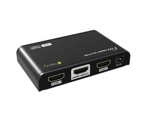Techly IDATA HDMI2-4K2HDR répartiteur vidéo HDMI 2x HDMI