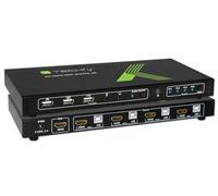 Techly 4x1 USB HDMI KVM Switch 4Kx2K IDATA KVM-HDMI4U commutateur écran, clavier et souris Noir