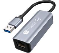 Techly IDATA USB-ETGIGA-AA Carte réseau/Adaptateur USB-A 3.0 vers RJ45 Gigabit