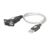 Techly Adaptateur USB vers série IDATA USB-SER-2T, câble transparent 0,45 m USB Type-A DB-9