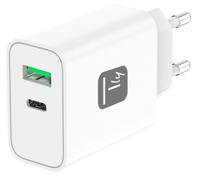 Techly IPW-USB-30WACG chargeur d'appareils mobiles Universel Blanc Secteur Charge rapide Intérieure