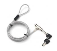 Techly 108262 Cadenas avec système de sécurité Wedge-Lock pour ordinateur portable Câble 1,8m Argent