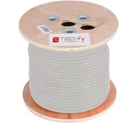 Techly ITP-C6A-FLS305 Câble de paire torsadée Cat6A SFTP 305m 100% CU Gris