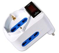 Techly IUPS-PCP-2R10B Type L (IT) Type L (IT) + Type F Bleu, Blanc adaptateur prise d'alimentation - Adaptateurs prises d'alimentation (105 g)