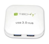 - Techly IUSB3-HUB4-WH SUPER SPEED USB 3.0 HUB 4 PORTS BLANC