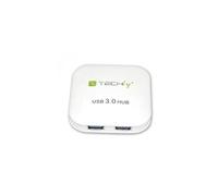 - Techly IUSB3-HUB4-WH SUPER SPEED USB 3.0 HUB 4 PORTS BLANC