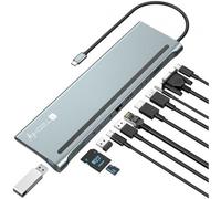 Techly IUSB31C-DOCK12DPHD Techly Docking-Station USB-C-12-in-1