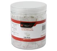 Techly IWP-JAR-C5RTY Connecteur RJ45 8P/8C Cat5e UTP, Fil, 100 pcs