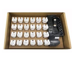 Techly IWP-KIT-C6U90 Ensemble de 24 modules Keystone Cat6 UTP avec outil de sertissage