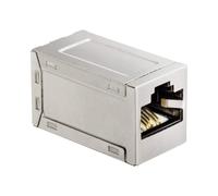 Techly IWP-MD F/F-C6AT : Changeur de Genre RJ-45 Cat6a Femelle/Femelle, Contacts Or, Boîtier Aluminium, 500Hz, Conforme RoHS