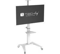 Techly Meuble TV 37"70" 70kg 2 étagères Blanc