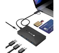 Techly Multi-Lecteur de Carte mémoire et HUB USB-A/C