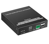 Techly NP 620935 Récepteur pour Extender Optique KVM HDMI Over IP Full HD Non Comprimé Jusqu'à 40 Km Noir