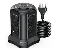 Techly Prise Filtrée 8 Postes IUPS PCP TOWER02 Noire
