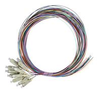 Techly Professional 024964 Set 12 Pigtail Fibre Optique Multimode OM4 SC 50/125 2 m Multicolore
