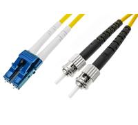 Techly Professional 106213 Câble Fibre Optique St/LC 9/125 monomode 10 m OS2 Jaune
