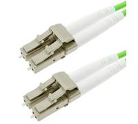 Techly Professional 107838 Câble Fibre Optique LC/LC 50/125 multimode 20 m OM5 Vert Marine