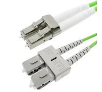 Techly Professional 107913 Câble Fibre Optique SC/LC 50/125 multimode 20 m OM5 Vert Marine
