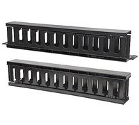 Techly Professional 108309 Panneau Passe-câble 19" 1U avec Couvercle Noir