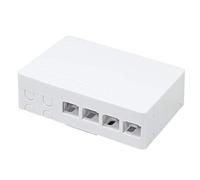 Techly Professional 362886 Boîtier de connexion Indoor FTTH 4 Fibre, 4 adaptateurs, IP20 Blanc