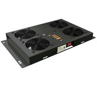 TECHLY Professional 364972 Kit de ventilation au plafond pour Rack 19" 4 ventilateurs Noir