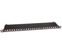 TECHLY Professional 366495 Panneau patch STP 24 places RJ45 19" 1U Cat.6A Noir Noir