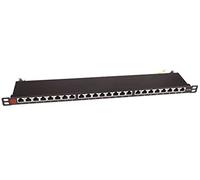 TECHLY Professional 366501 Panneau patch STP 24 places RJ45 19" 1U Cat.6 Noir Noir