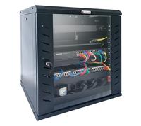 TECHLY PROFESSIONAL 367379 Armoire murale 19" 12 unités P.450 mm Flat Pack Noir Noir