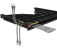 TECHLY Professional 367720 Étagère de gestion de câbles sur rack 19" 24 portes P.800 mm Noir