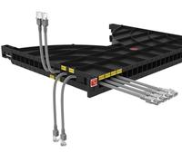 TECHLY Professional 367737 Étagère de gestion de câbles sur rack 19" 24 portes P.1000 mm Noir