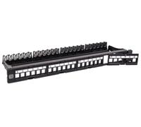 Techly Professional 368567 Panneau de brassage modulaire 24 places UTP avec modules amovibles 1 unité Noir