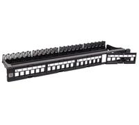 Techly Professional 368567 Panneau de brassage modulaire 24 places UTP avec modules amovibles 1 unité Noir