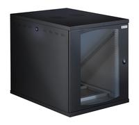 Techly Professional 369175 Armoire murale 19" 13U P 800 mm L 600 mm Porte Verre Noir Noir