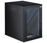 TECHLY PROFESSIONAL 369182 Armoire rack 19" murale 16U P 800 mm L 600 mm porte verre noir noir