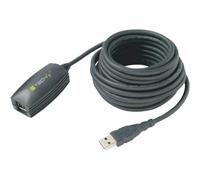 TECHly - Rallonge de câble USB - USB type A (F) pour USB type A (M) - USB 3.0 - 5 m - actif, moulé - noir