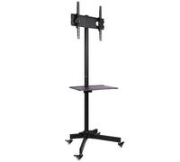 Techly Support TV mobile ICA-TR21 23-55" – jusqu'à 55 kg, étagère AV réglable