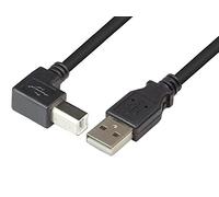 Techly USB 2.0 Cable A Male/B Male Angled 1 m icoc u-ab-10-ang - USB Cables (1 m, USB A, USB B, 2.0, Male/Male, Black)