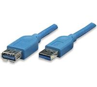 Techly USB3.0 Verlängerungskabel Stecker/Buchse TypA 0.5m bl