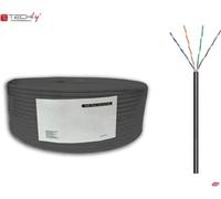 TechlyPro câble d'installation Cat5e U/UTP à paires torsadées, 100m noir