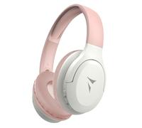 TECHMADE Casque Bluetooth 5.4 On-Ear - Jusqu'à 15 m - HiFi stéréo, microphone intégré, pour écouter sans téléphone - Réglables, coussinets rembourrés - Idéal pour jeu/voyage/smartphone (blanc/rose)