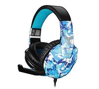 TECHMADE Casque Gaming multimédia Camouflage Bleu