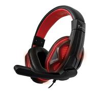 TECHMADE Casque PC/pour Gaming/avec Microphone/pour Consoles/PC/Laptop/Smartphone - Couleur Rouge