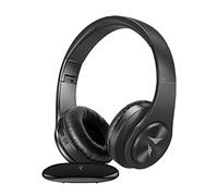 Techmade - Casque TV sans Fil avec Adaptateur Inclus | Connexion Optique, AUX, RCA | Contrôle Volume intégré | Compatible Tous appareils AUX | Coussinets rembourrés, Noir