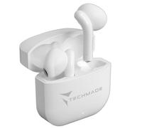 TECHMADE Écouteurs officiels sans fil - Écouteurs intra-auriculaires avec boîte de charge - Compatibles avec smartphone/tablette/PC (blanc)
