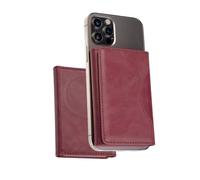 TECHMADE Etres Portefeuille magnétique compatible avec MagSafe pour iPhone 16/15/14/13/12 série, porte cartes en PU leather, poche en espèces et 6 poches pour cartes, rouge, Taglia Unica, Décontracté