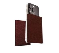 TECHMADE ETRES Wallet Flat Animalier - Portefeuille Femme Slim Léopard RFID, Ultra Mince, Porte-Cartes Compact, Poche pour Argent, rouge